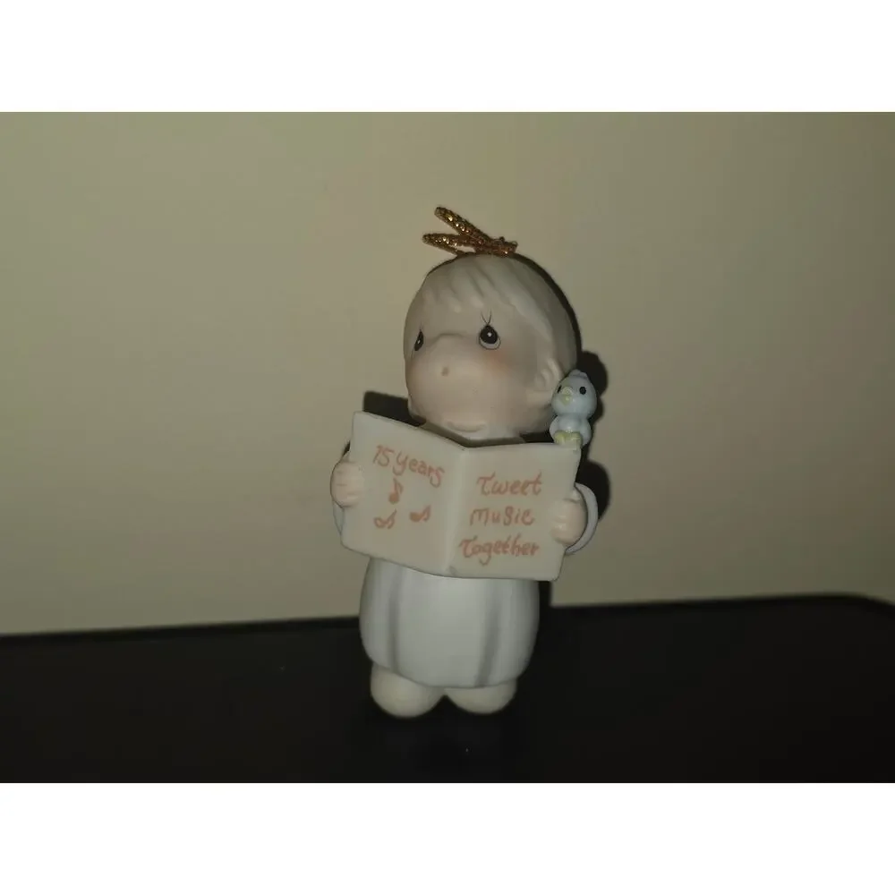 Precious Moments 1996 15 Years Sweet Music Together 530840 Angel Ornament Enesco